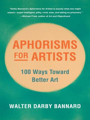 cover image of Aphorisms for Artists